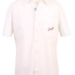 Suixtil Men's Brescia 100% Cotton Popelin Short Sleeve Race Shirt, White