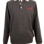 Suixtil Men's Florio 100% Pima Cotton Long Sleeve Sweater, Asphalt & Tar