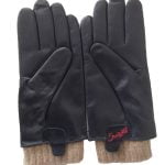 Suixtil Men's Gran Turismo cashmere & lamb leather Driving Gloves, Navy Blue