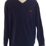 Suixtil Men's 100% Cashmere Monza Sweater, Navy Blue