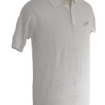 Suixtil Men's 100% Pima Cotton Nassau Short Sleeve Polo, Pure White