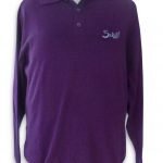 Suixtil Men's Targa 100% Pima Cotton Long Sleeve Sweater, Deep Purple