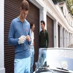 Suixtil Men's Targa 100% Pima Cotton Long Sleeve Sweater, Steel Blue