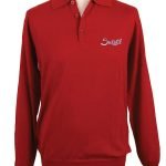 Suixtil Men's Targa 100% Pima Cotton Long Sleeve Sweater, Italian Red